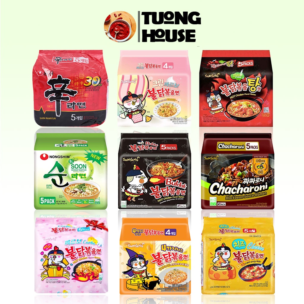 Mì cay Samyang Hàn Quốc đủ vị (140g / Gói) LỐC 5 gói