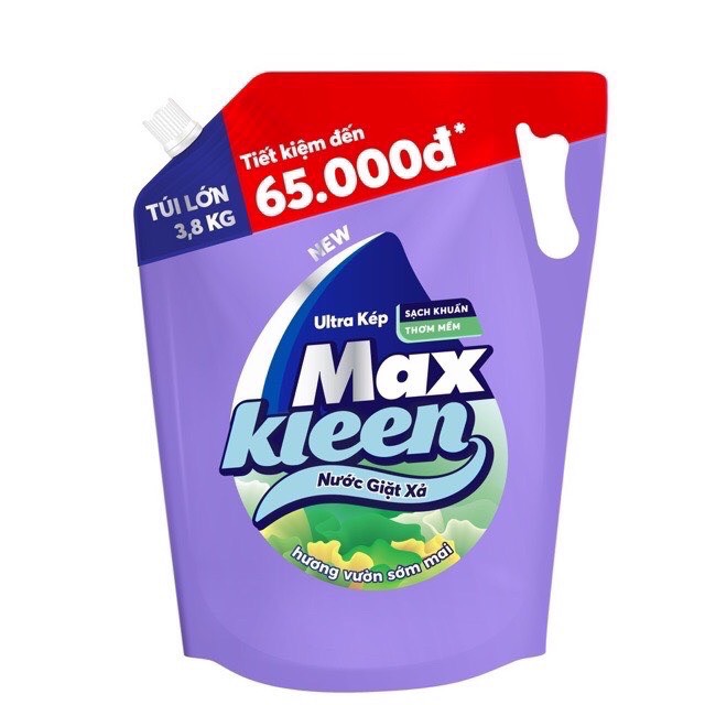 Túi nước giặt xả maxkleen 3.8kg