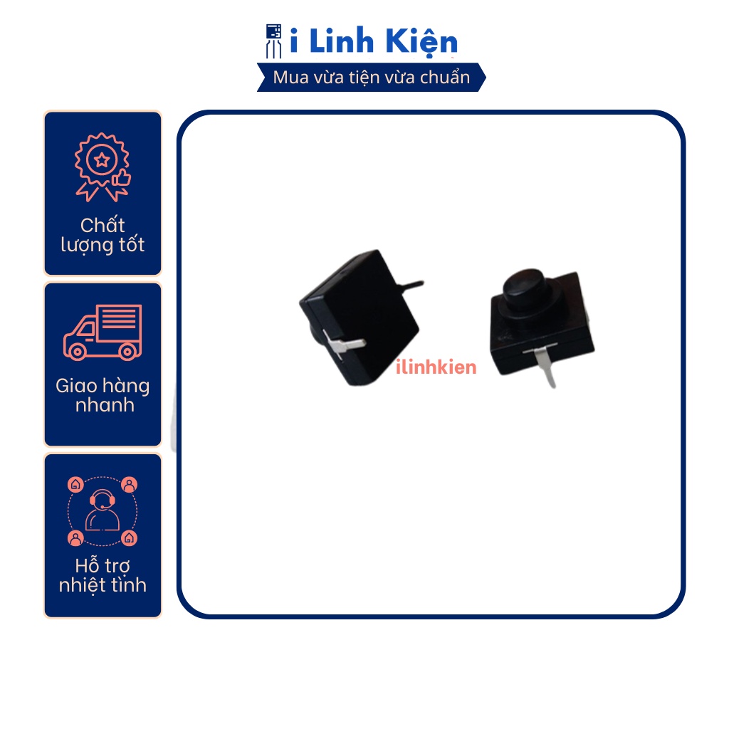 Công tắc đèn pin 2P chân cắm vuông 112D