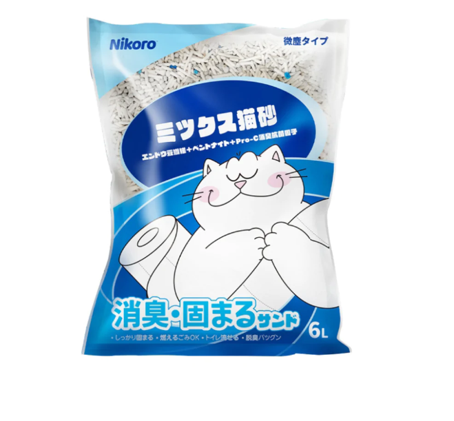 Cát Nhật Nikoro đậu nành mix đất sét cho mèo 2.5kg