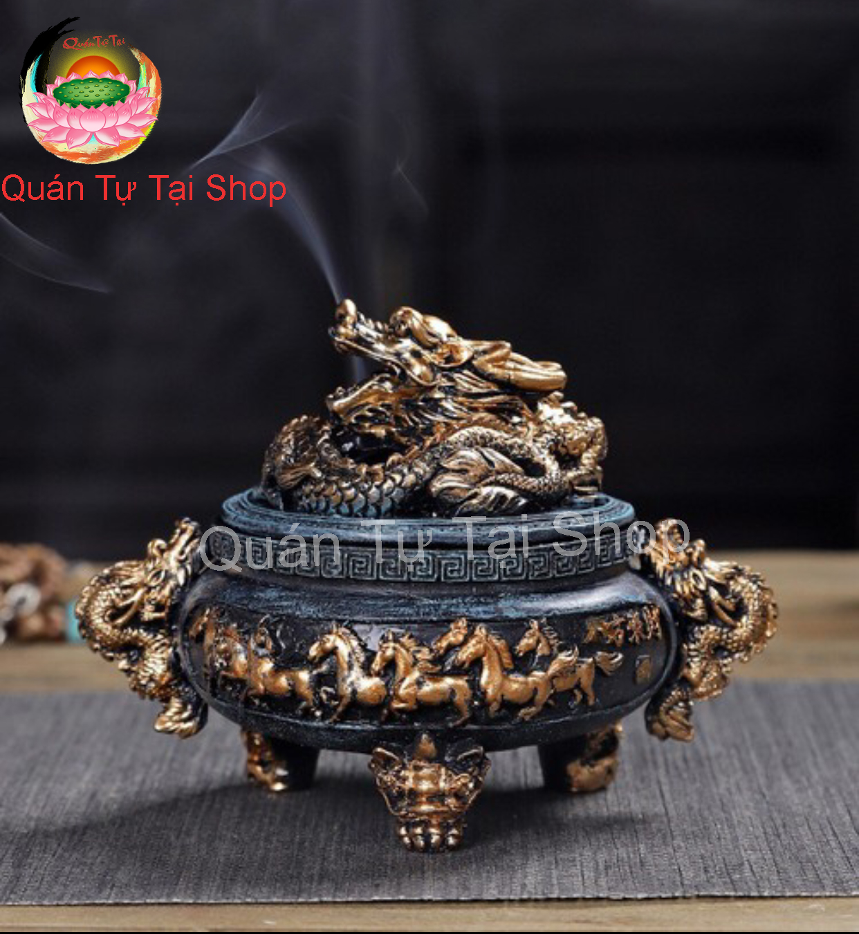 Lư hương đốt trầm vật phẩm phong thủy tâm linh
