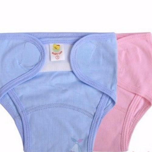 Quần đóng bỉm sơ sinh Baby Leo ( COMBO 10 chiếc ) chất cotton mềm mại, gồm 2 màu xanh, hồng có size cho bé từ 3 đến 7kg - Tã vải dán bỉm sơ sinh