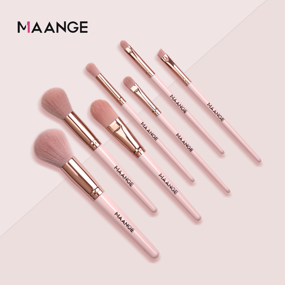 Set 7 cọ trang điểm MAANGE tán phấn má hồng phấn phủ che khuyết điểm phấn mắt tiện lợi