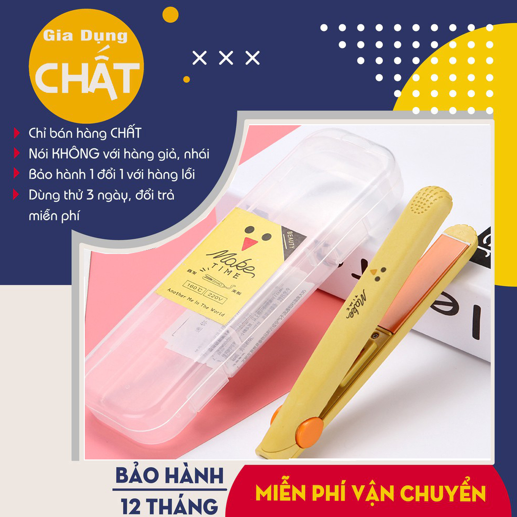 Máy Ép, Duỗi Tóc Mini Full Box Tiện Lợi Cầm Tay Du Lịch