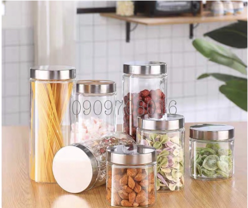 LỌ THỦY TINH NẮP THIẾC 900ML