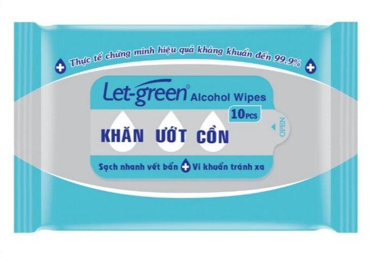 Khăn ướt cồn Letgreen 10 miếng