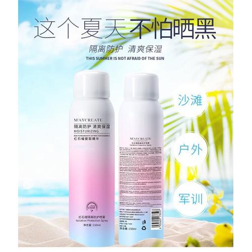 Xịt Chống Nắng Trắng Da Maycreate 150ml