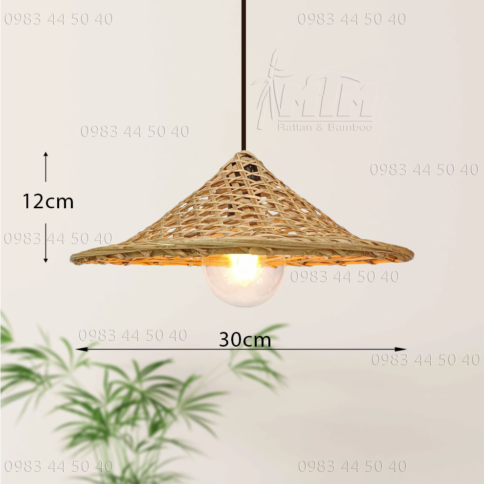 Đèn tre MTDT73 - Đèn mây tre, Đèn trang trí, Đèn treo thả