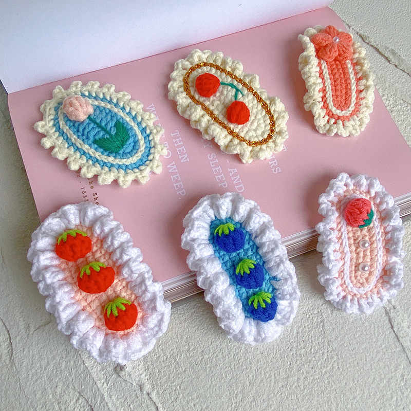 KẸP TÓC LEN HANDMADE  siêu dễ thươn, phù hợp với mọi lứa tuổi.( hình thật)