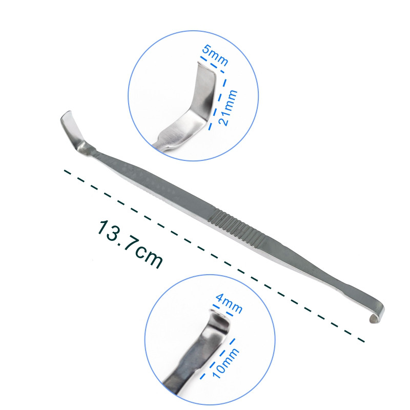 Móc sâu mũi bằng thép không gỉ dụng cụ mũi móc đôi hình chữ l tiêu chuẩn đức
