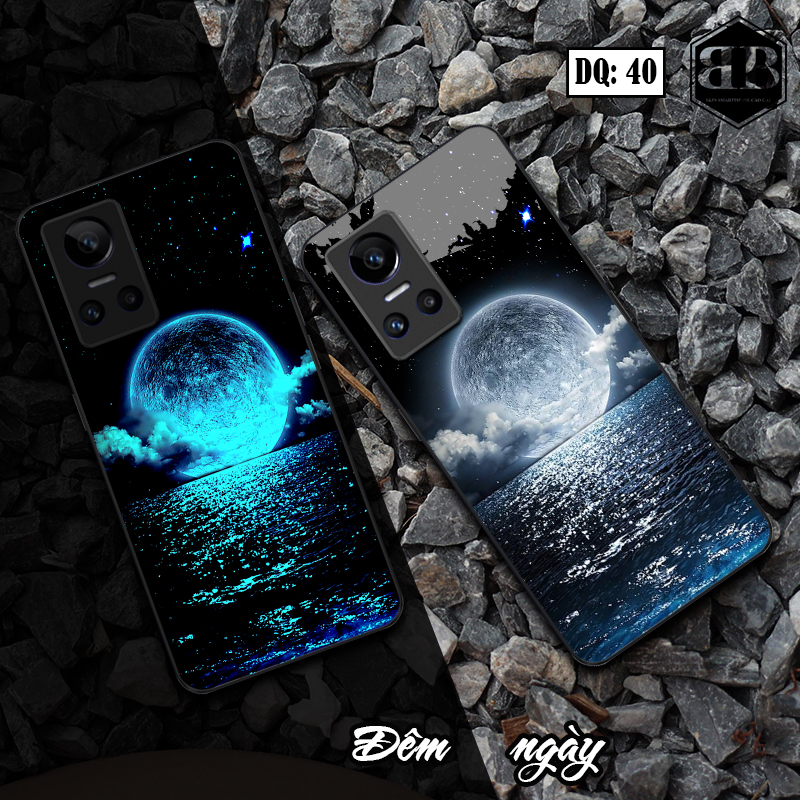 Ốp lưng kính Dạ Quang Realme GT Neo 3 phát sáng trong đêm ánh trăng khuya