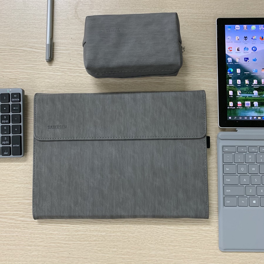 [ Tặng Kèm Túi Nhỏ ] Bao Da Surface Pro 4, 5, 6 và Surface Pro 7 - Thương Hiệu Taikesen