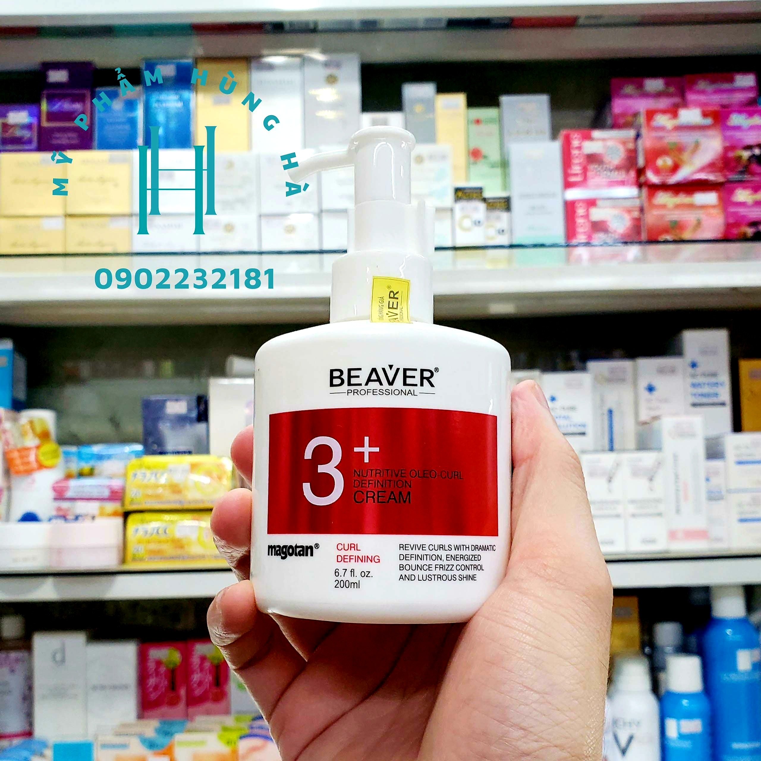 Gel sữa tạo kiểu xoăn Beaver Nutritive Oleo-Curl Definition Cream 200ml