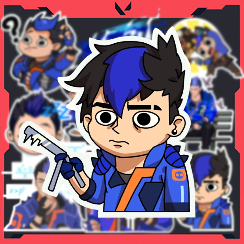 Sticker Valorant - Hình dán Agent Yoru (set 10 hình)