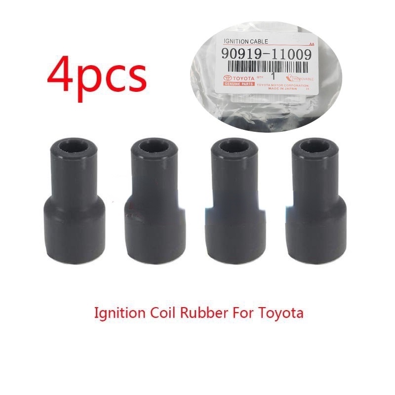 4 cao su chụp mobin, bugi đánh lửa cho xe hơi toyota innova / vios / camry