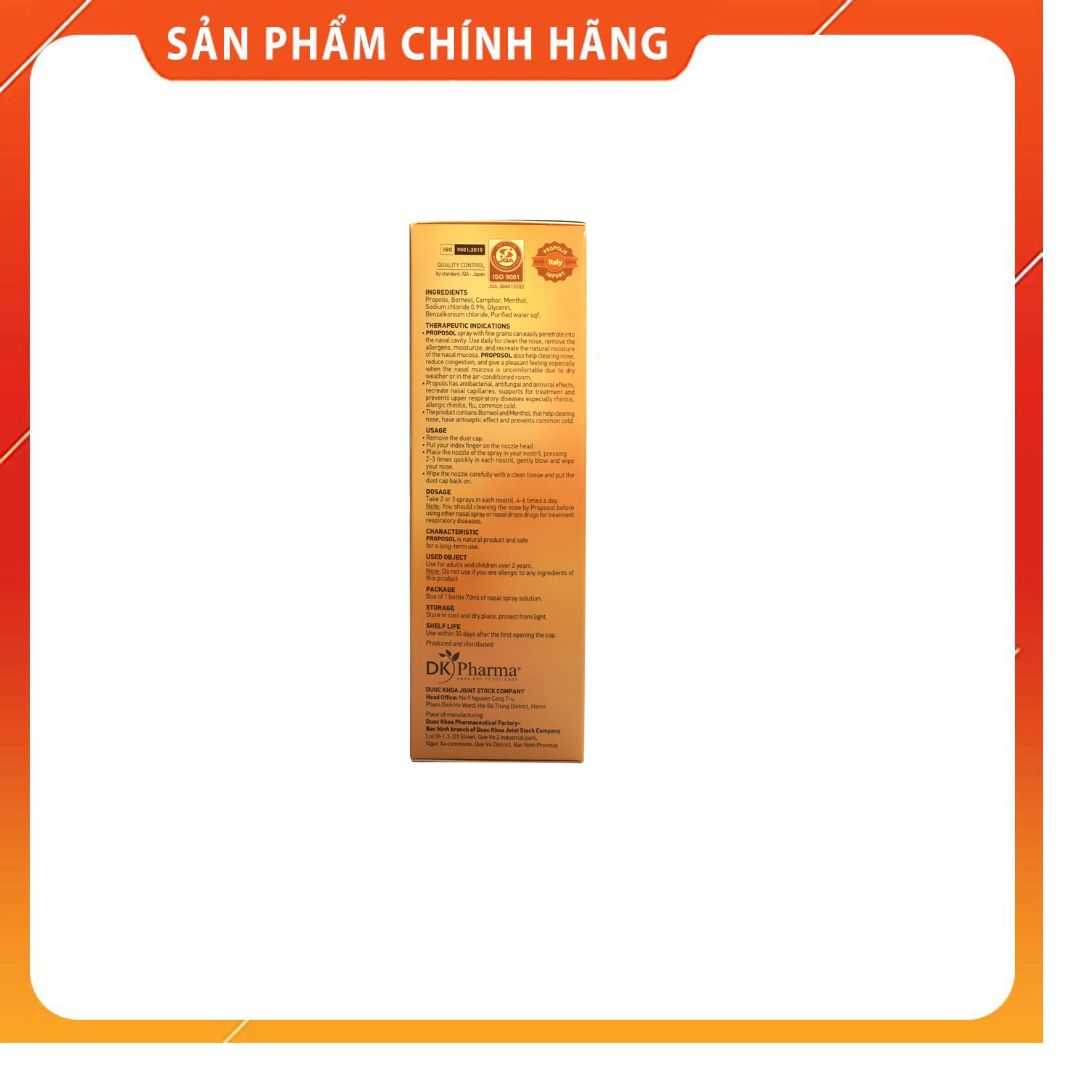 DUNG DỊCH RỬA MŨI KEO ONG PROPOSOL