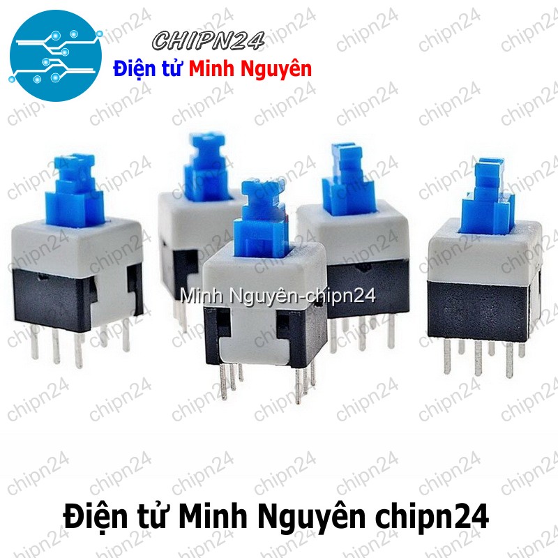 [5 cái] (F83) Nút nhấn 6 chân 8x8mm Tự giữ - HH004558