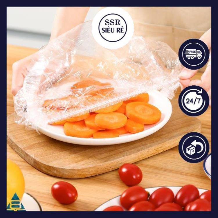 Set 100 Màng Bọc Thực Phẩm Có Túi Đựng Hình Gấu