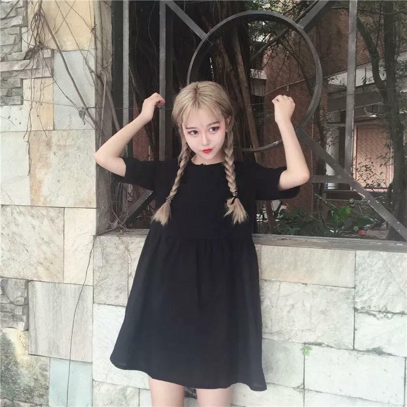 [HCM]ĐẦM BABYDOLL TRƠN ĐEN
