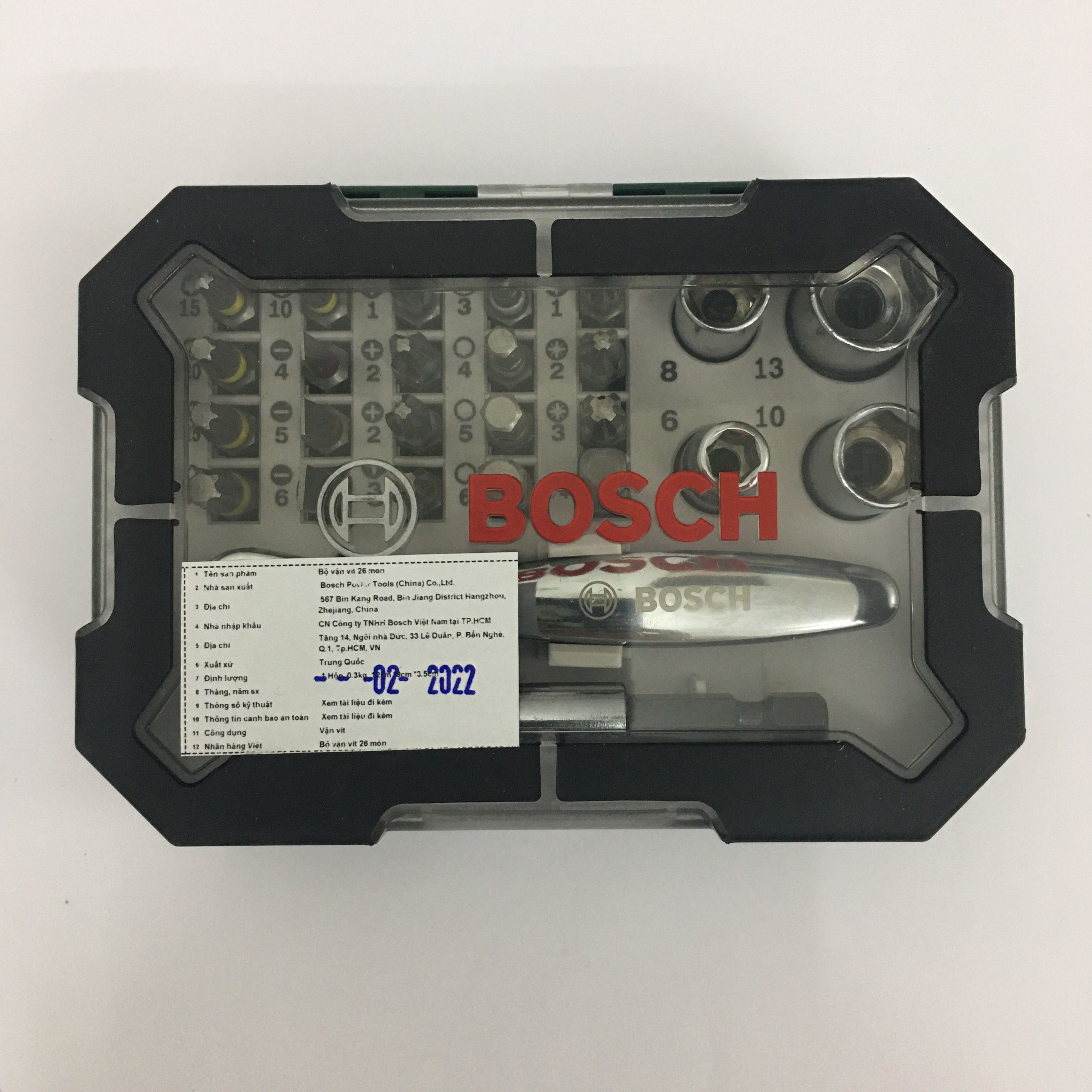 Bộ vặn vít 26 món Bosch 2607017322