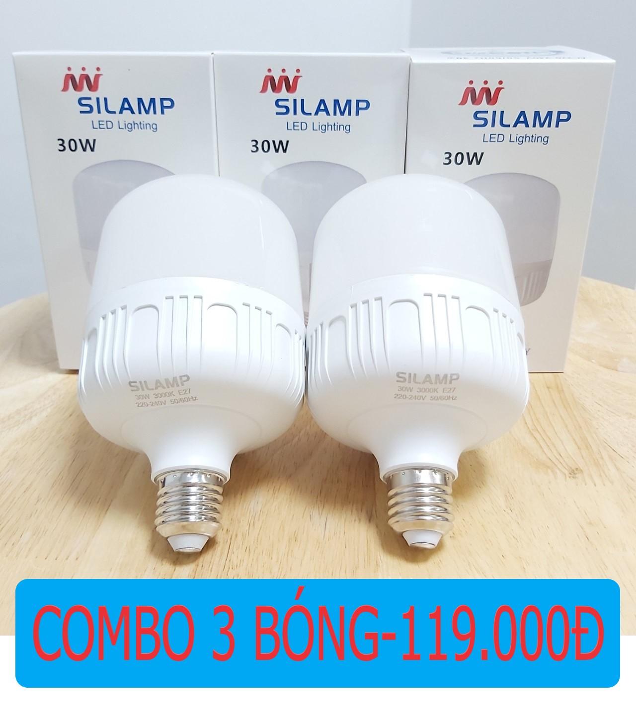 COMBO 03 BÓNG ĐÈN LED 30W E27 BÚP LED 30W E27 SILAMP