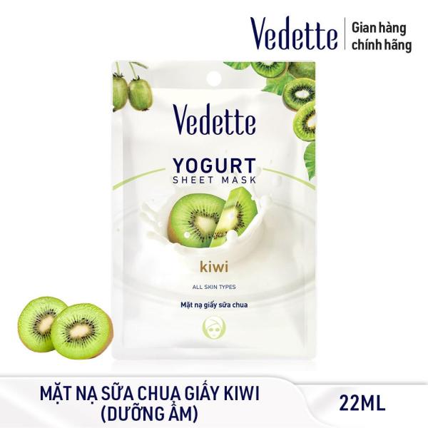 Mặt Nạ Giấy Sữa Chua Kiwi Dưỡng Ẩm Mịn Màng Vedette 22ml nhập khẩu