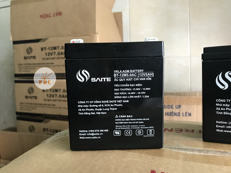 Bình ắc quy Saite 12V 5Ah BT-12M5.0AT - (PDC-TECH)