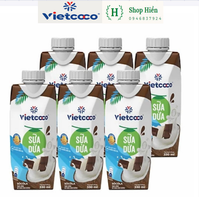 Sữa dừa socola Vietcoco 330ml