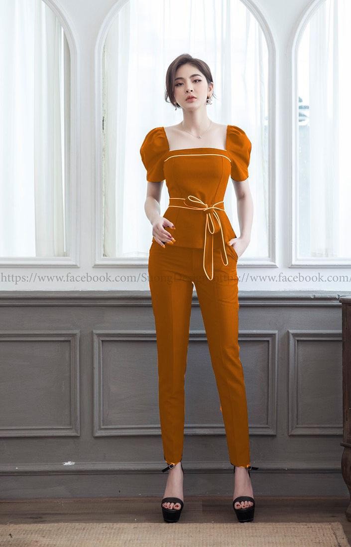 [HCM]SET BỘ THỜI TRANG PHỐI VIỀN THẮT NƠ DỄ THƯƠNG