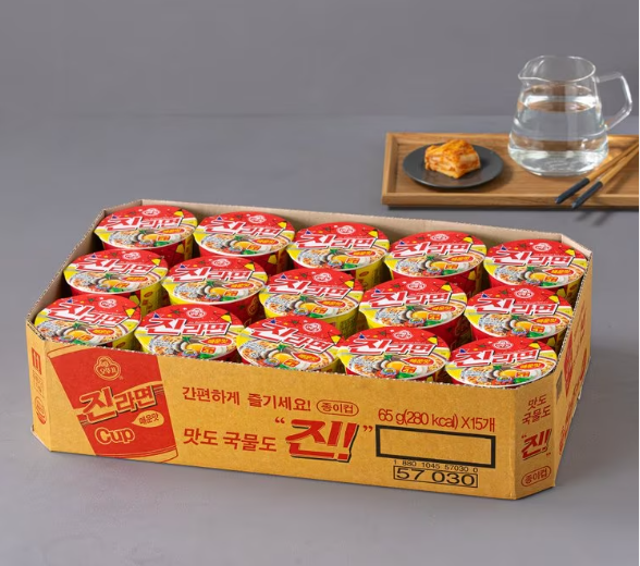 [Nội Địa Hàn] Thùng Mì Ly Jin Cay Ottogi 65gram Hàn Quốc