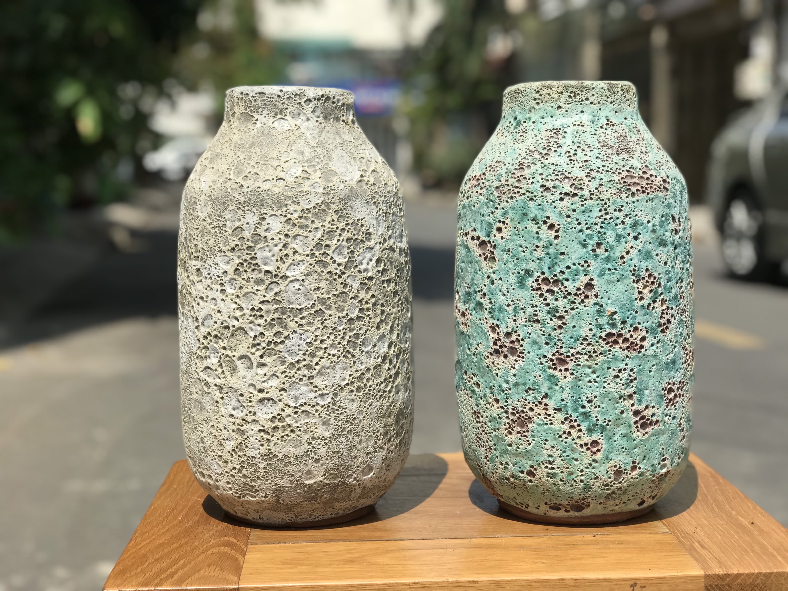 BÌNH HOA ATLANTIC GỐM SỨ MEN SÔI CẮM HOA TRANG TRÍ DECOR