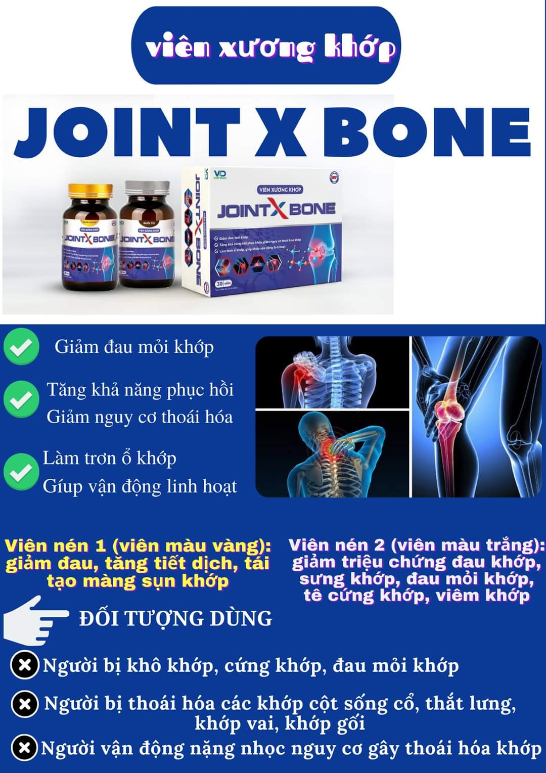VIÊN XƯƠNG KHỚP JOINT X BONE