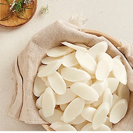 Bánh gạo tokbokki hàn quốc cắt lát trắng 500g