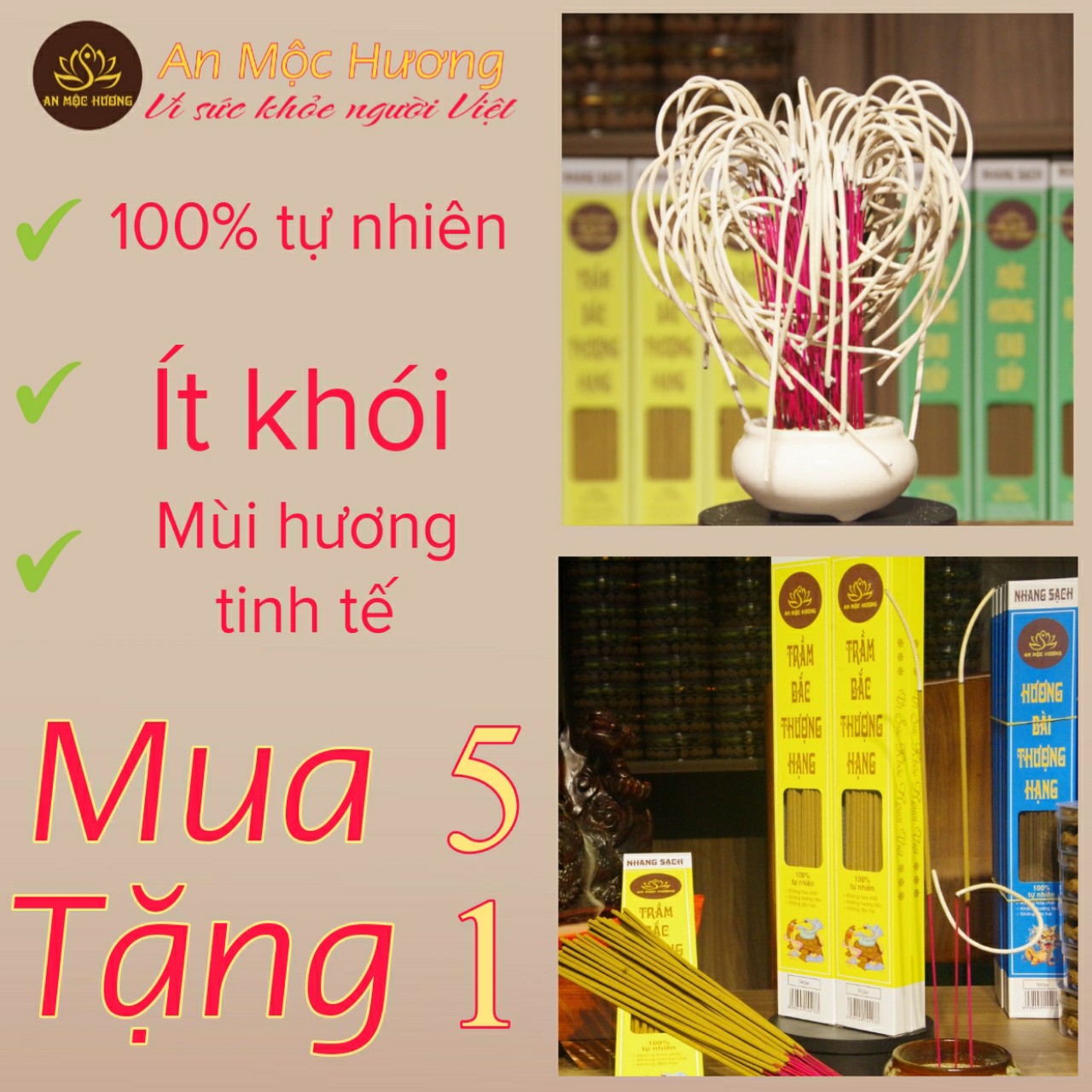 Nhang trầm bắc thượng hạng- An Mộc Hương, nhang trầm cuộn tàn đẹp, nhang trầm hương thơm tự nhiên, nhang trầm nguyên liệu 100% tự nhiên,