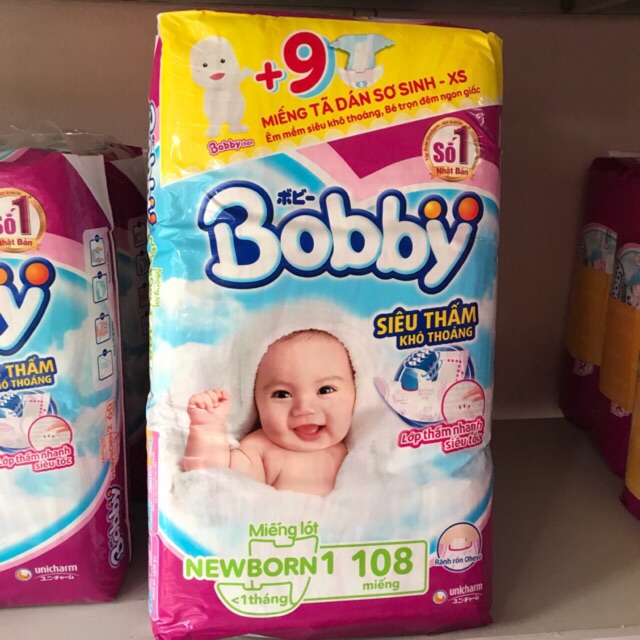 [Tặng thêm 9 miếng dán] Miếng Lót NB1 Bobby 108 Miếng