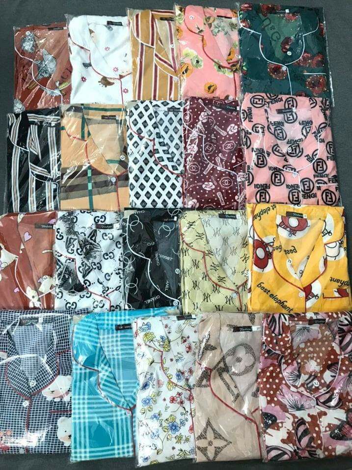 bộ lụa tay ngắn quần dài vs110 vanshop92423