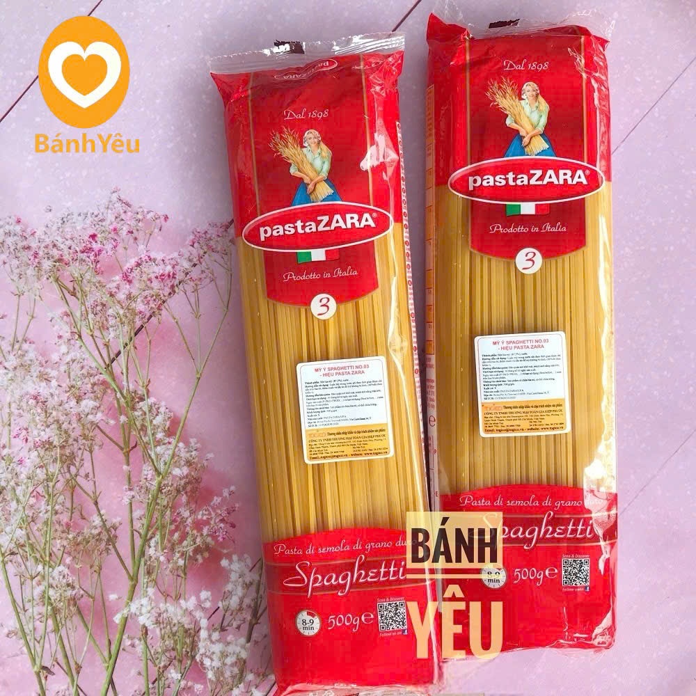 Mì Ý - Mì spaghetti hiệu pastaZARA số 3 500g