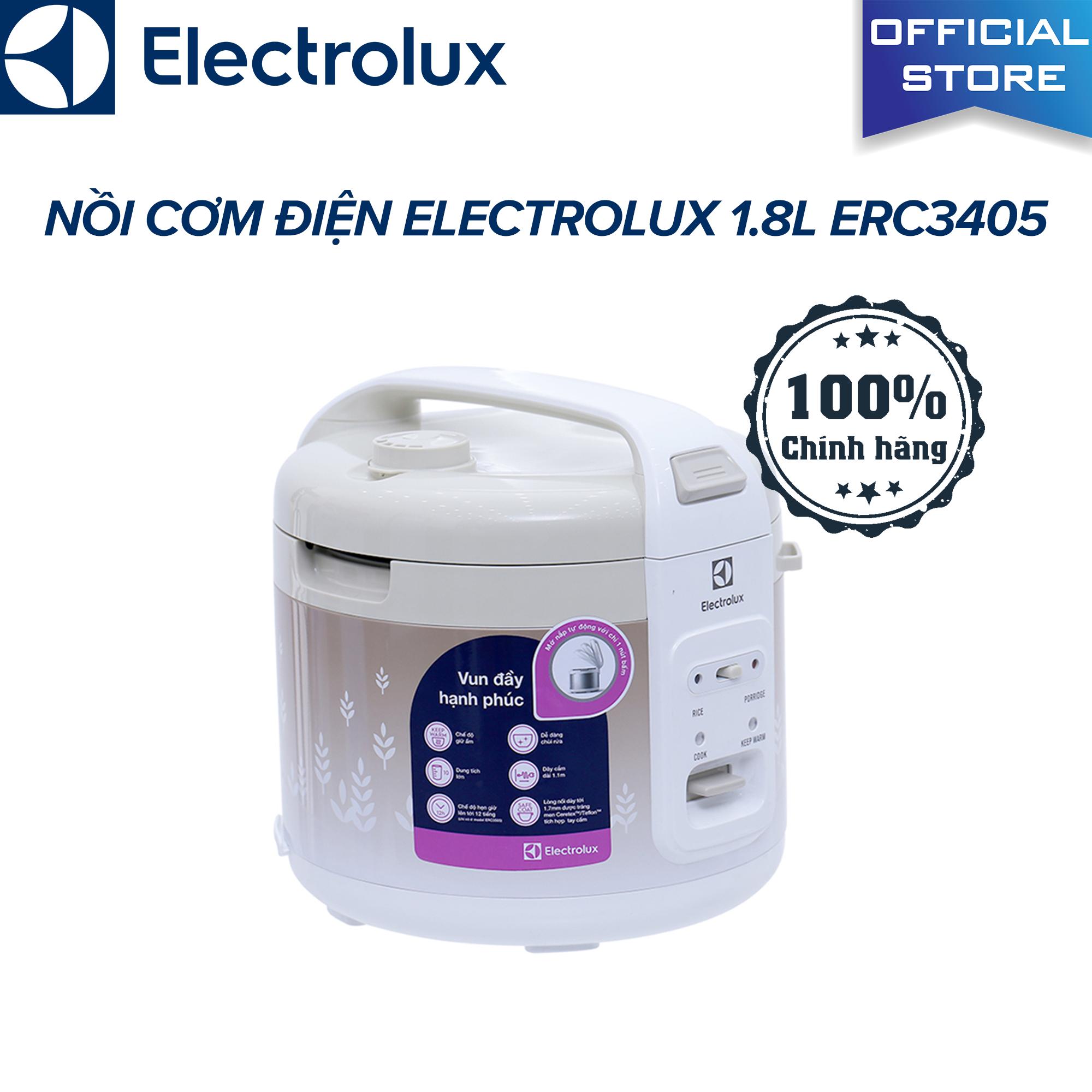 [HCM]Nồi cơm điện Electrolux ERC3405 1.8 lít