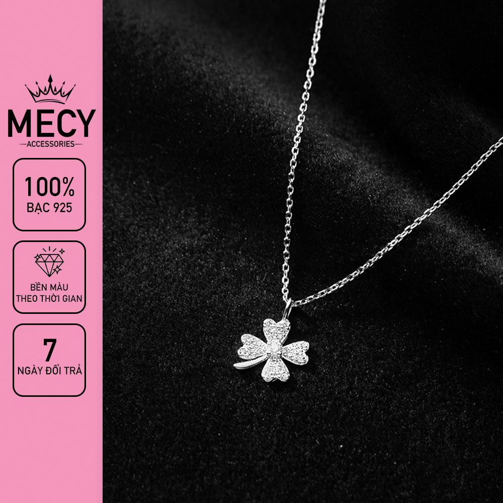vòng cổ mecy cao cấp 925 cỏ 4 lá