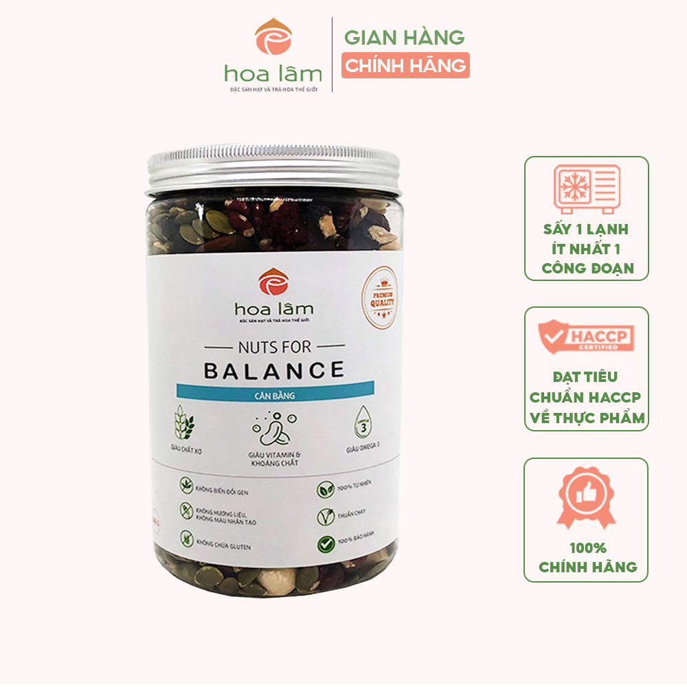 Hạt dinh dưỡng Hoa Lâm Nuts for Balance cung cấp tỷ lệ dinh dưỡng cân bằng
