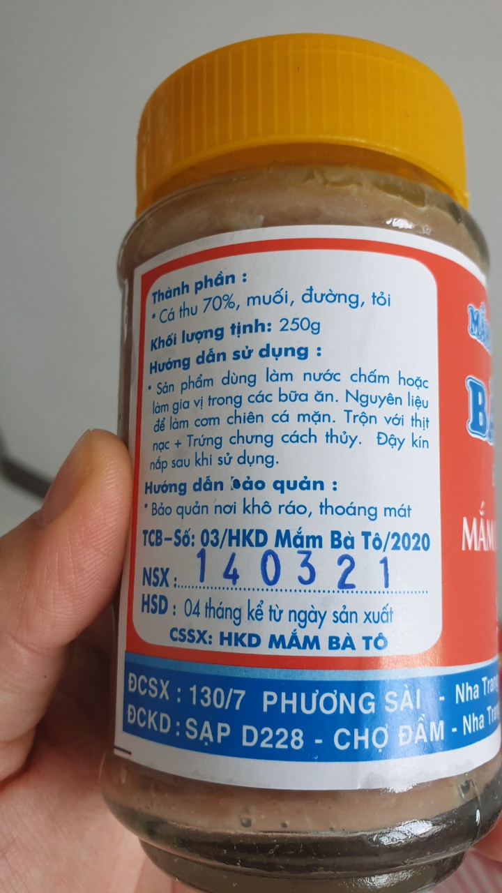 250g MẮM CÁ THU BÀ TÔ NHA TRANG