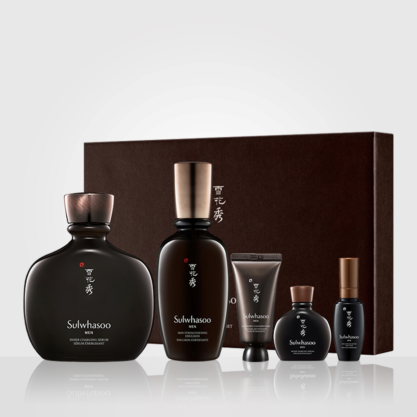 Bộ Dưỡng Da Chuyên Sâu Cho Nam Sulwhasoo Men Age Defyng - Sữa dưỡng cho nam Sulwhasoo Skin Reinforcing Emulsion 90ml và Tinh chất serum cho nam Sulwhasoo Inner Charging Serum 140ml