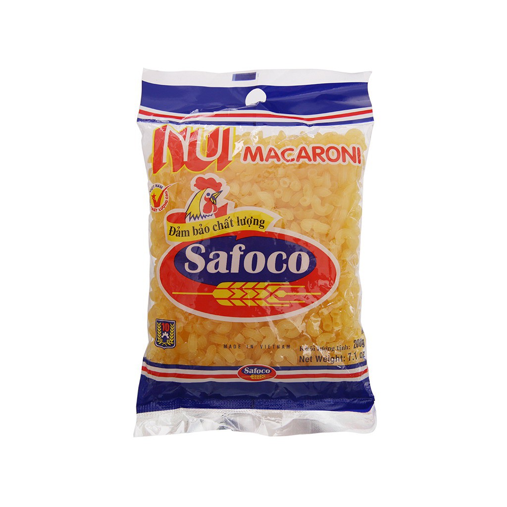 Nui Ốc Nhỏ (Nui Sò Nui Chữ C) Macaroni Safoco GóI 200G