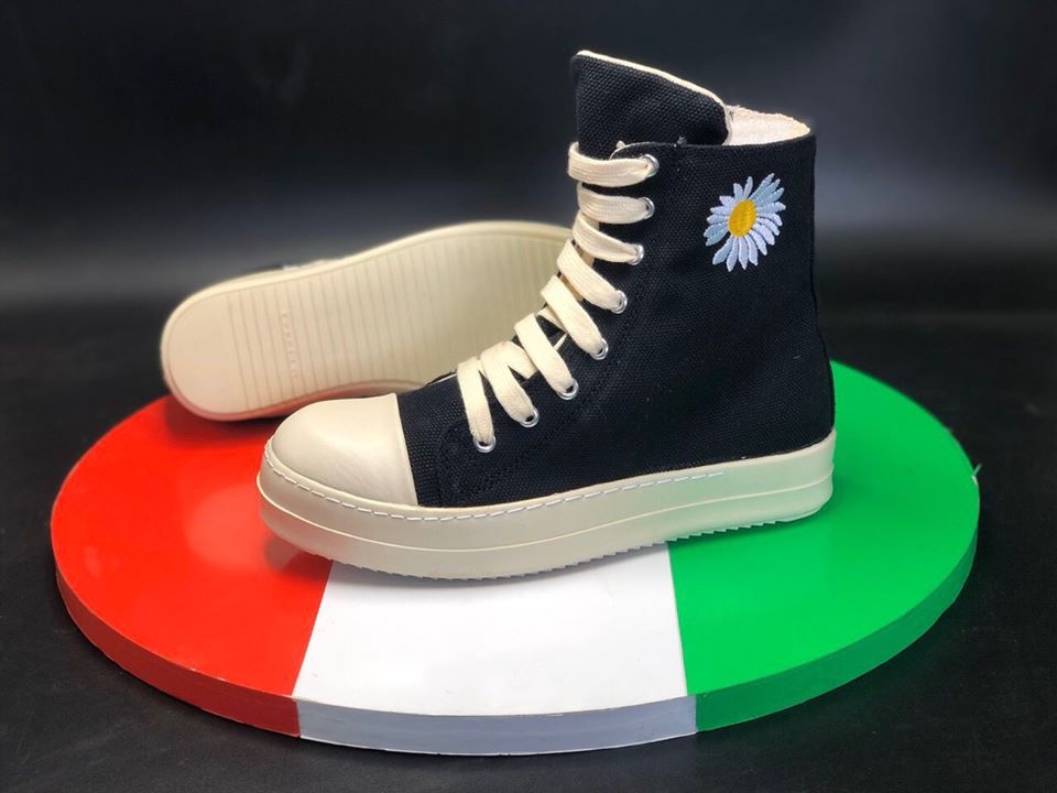 (Video Thật) Giầy nữ cao cổ sneaker hoa cúc  thời trang trẻ