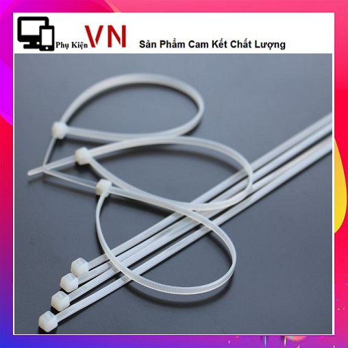 Dây Rút Nhựa Bọc 75 Sợi - 20CM - Dây Rút Nhựa Tiện Lợi - Bịch 75 Dây Rút Cố Định Dây Điện Băng Nhựa Tiện Ích