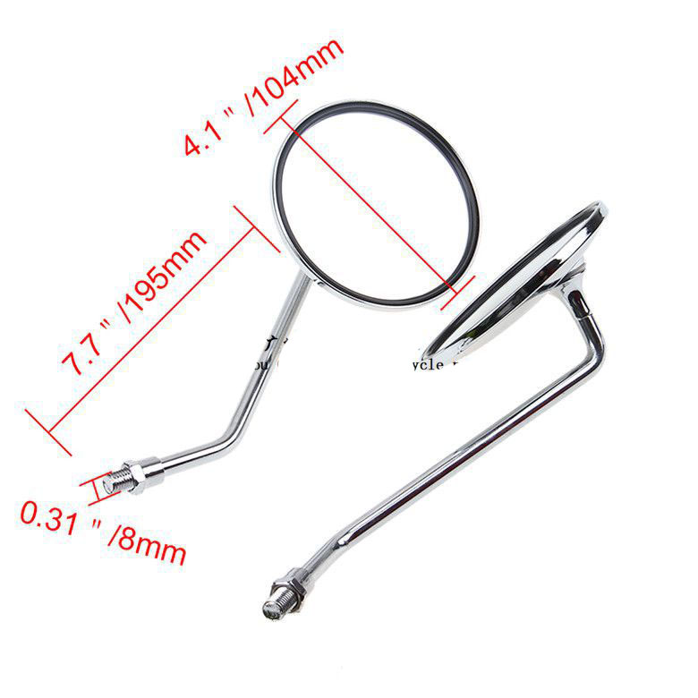 [HCM]Bộ kính gương chiếu hậu tròn inox độ 67 win GD YB125 Husky các loại xe tay ga xe số hàng đẹp