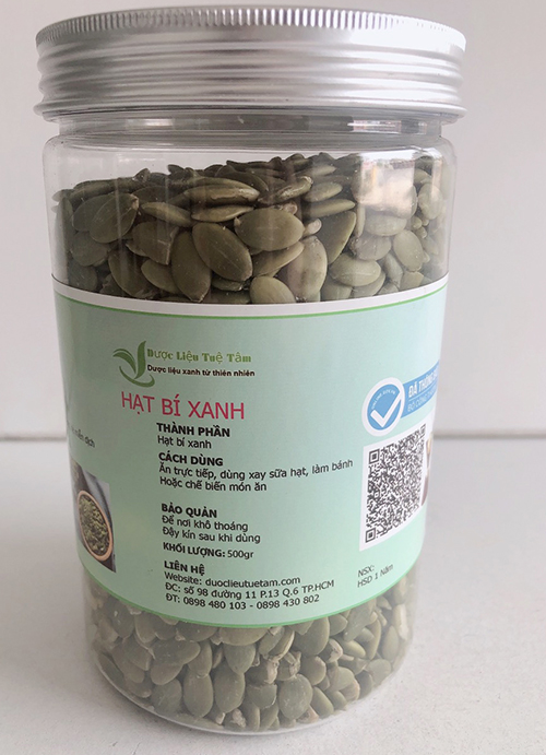 Hạt bí xanh tách vỏ - Bí xanh hữu cơ (500gr)