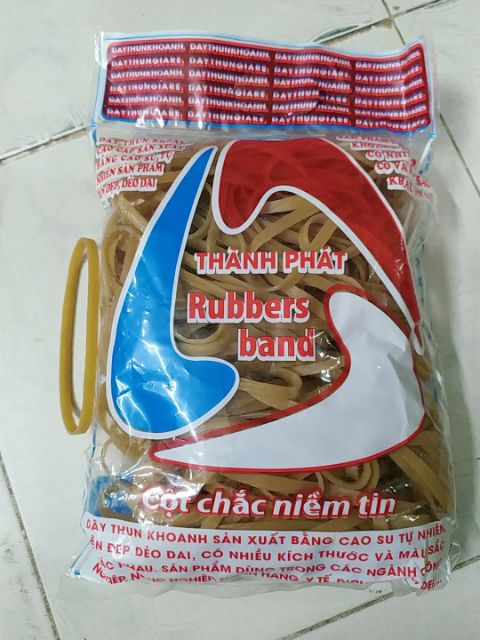 Dây thun dây chun bản lớn 1cm x 12cm (Gói 500g)