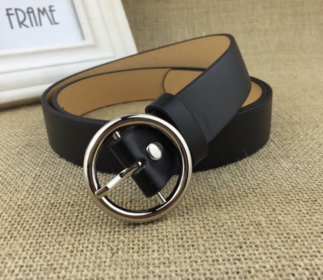 Thắt Lưng Bản To - Mặt Tròn