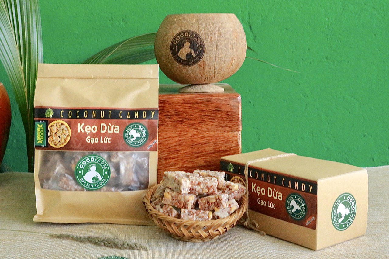 Kẹo Dừa Gạo Lứt Cocofarm ít đường